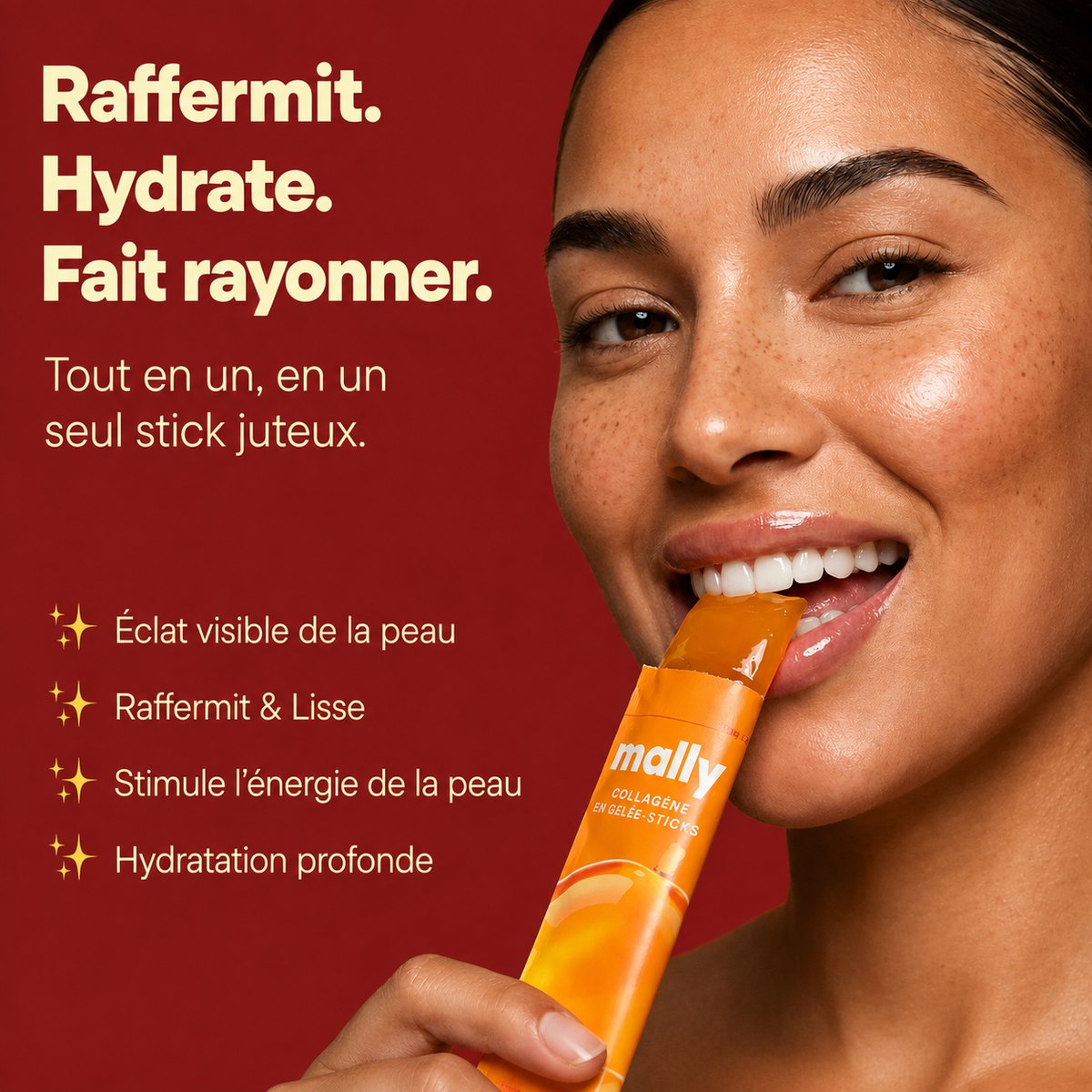 Cliente dégustant un stick Mally